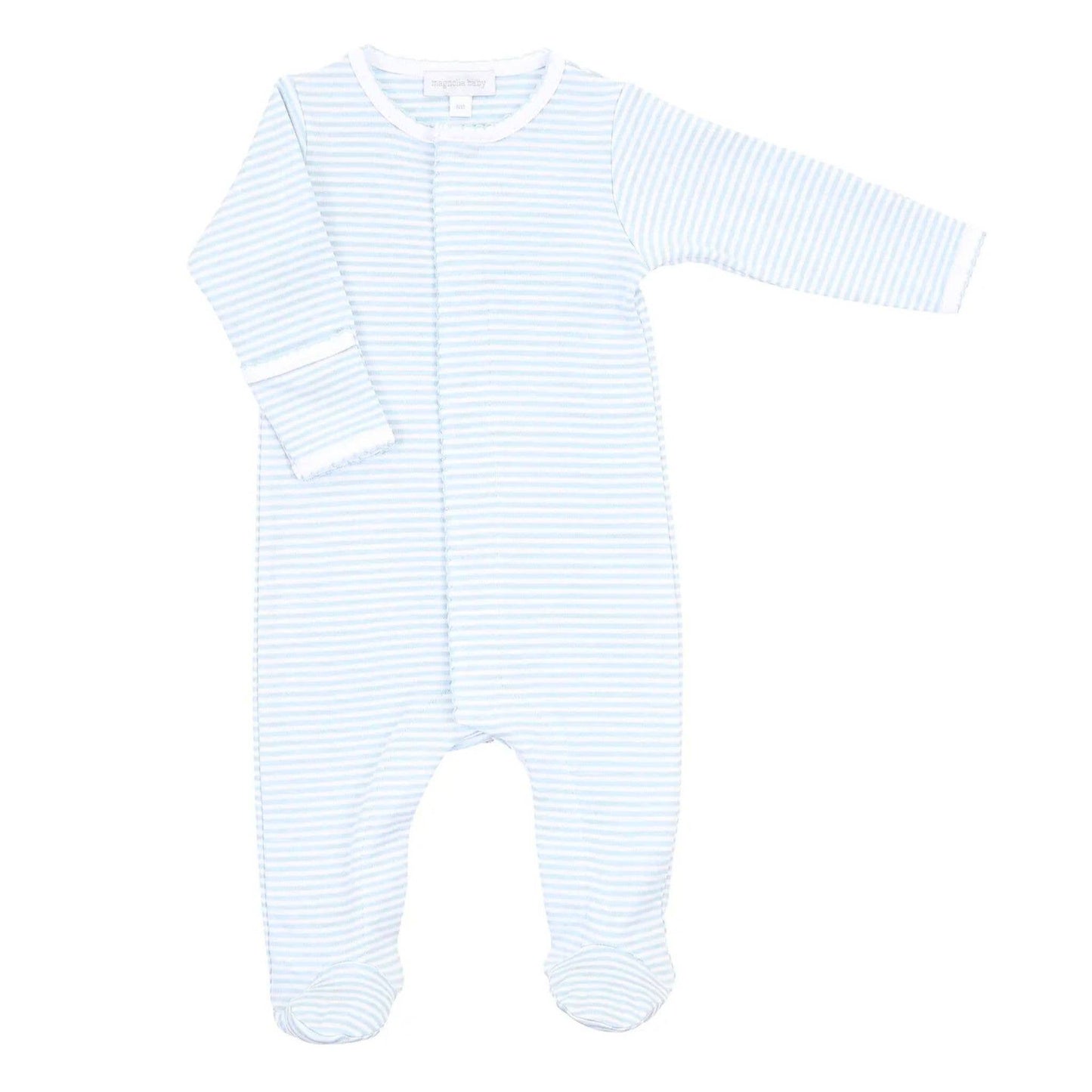 Essentials Blue Stripes Footie magnolia baby