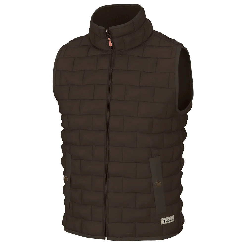 Local Boy- Brick quilted Vest- brown