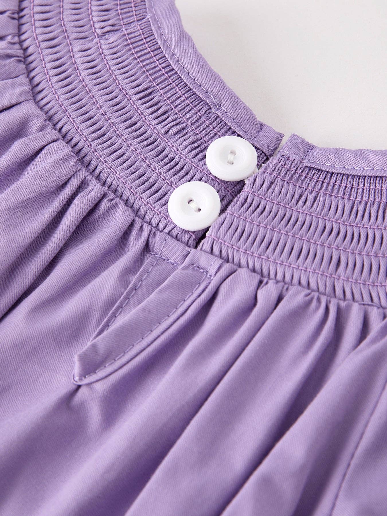 Purple Halloween Smock Embroidery Baby Girl Romper