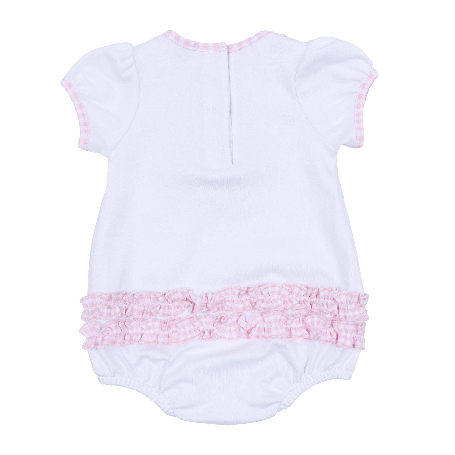 Pilgrim Pals Applique Ruffle Short Sleeve Bubble