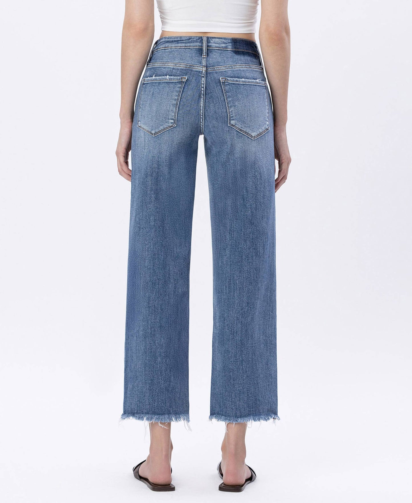 HIGH RISE SLIM WIDE JEANS LV1143: TOP-NOTCH