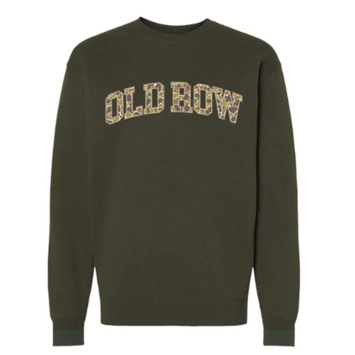 Old row CAMO ARCH CREWNECK SWEATSHIRT IN ARMY GREEN