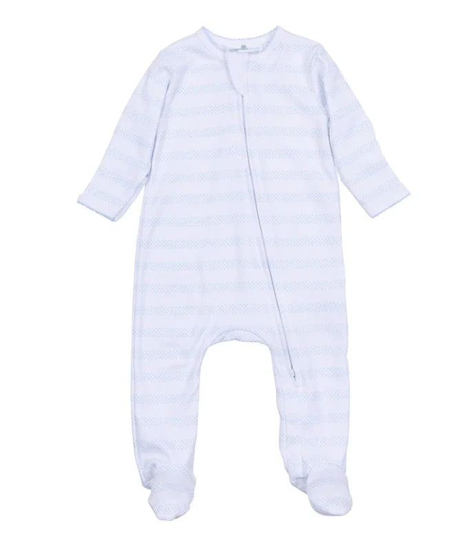 Baby of mine blue zip footie magnolia baby