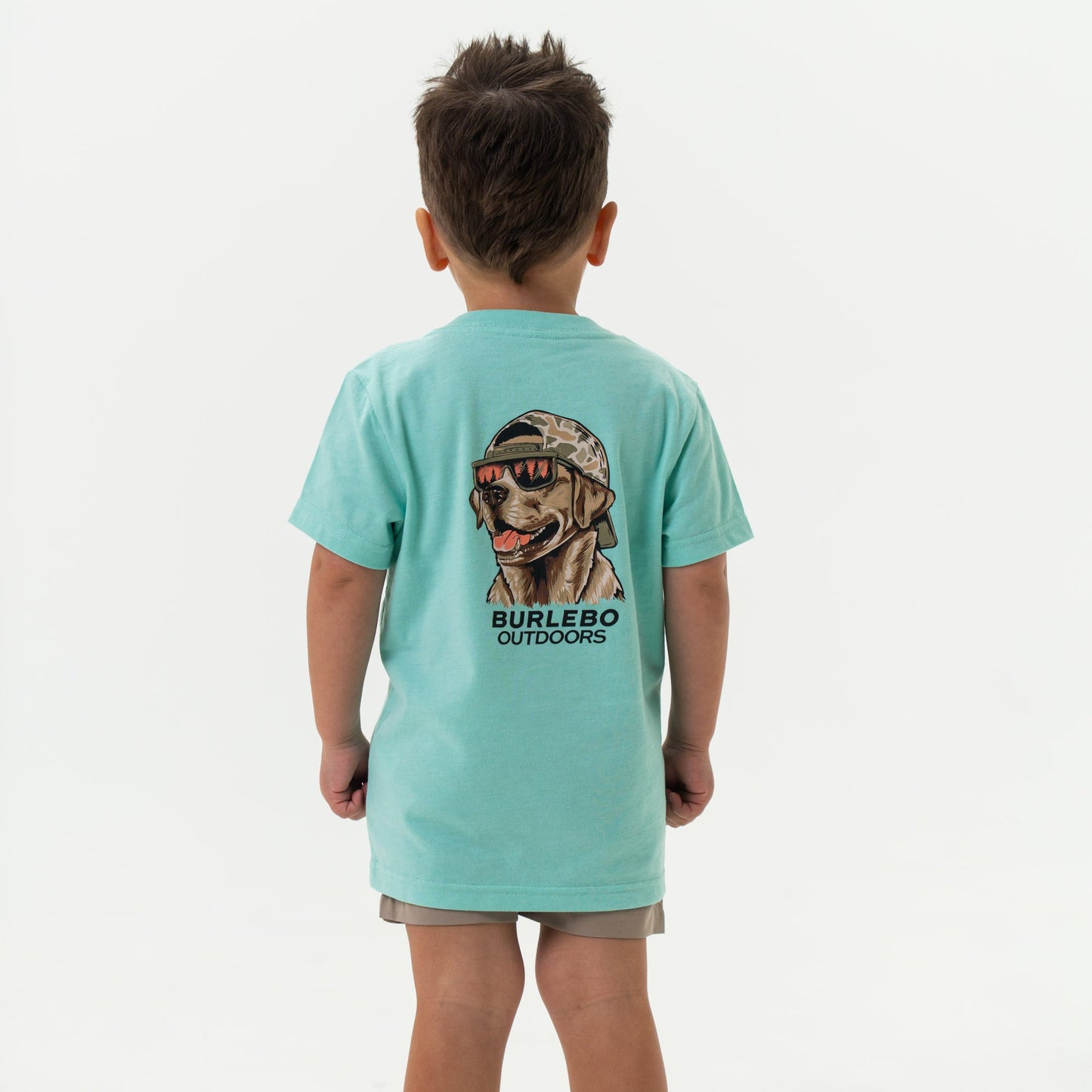 Burlebo Youth Tee - Mallard Camo Dog - Island Reef