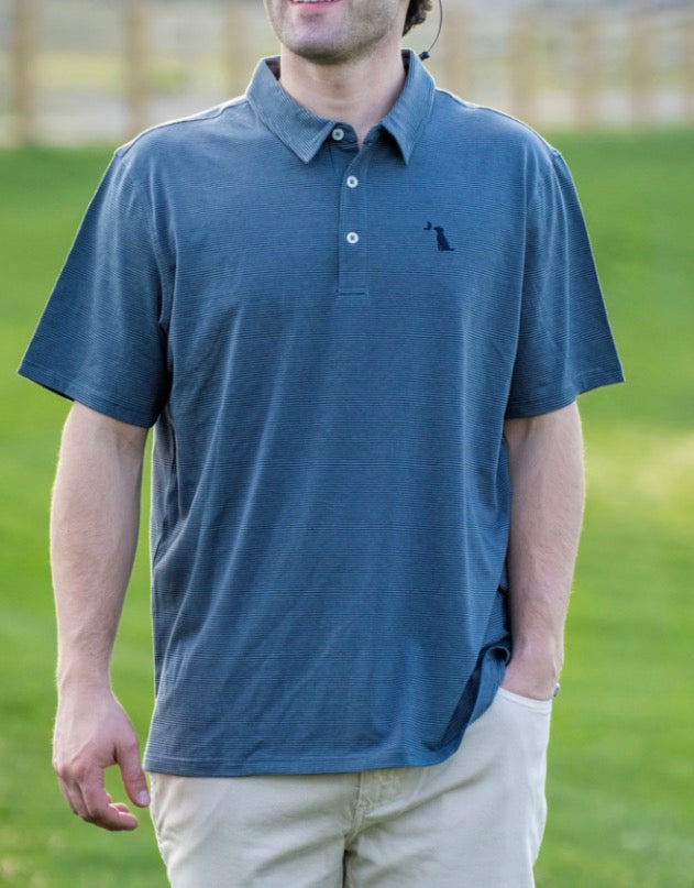 Local boy Driftwood Polo - Charcoal blue/ midnight