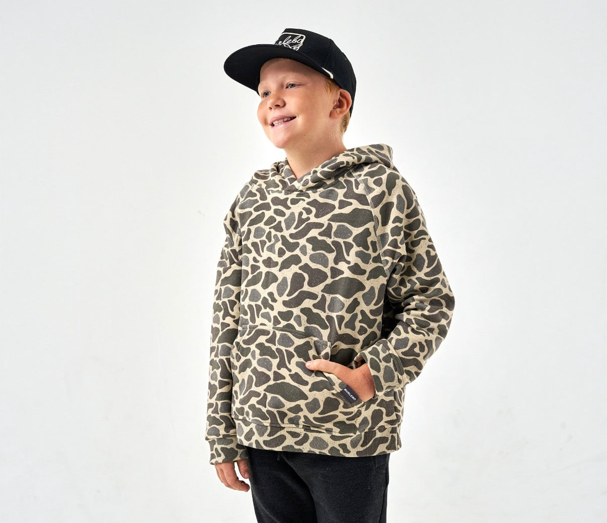Burlebo youth fleece hoodie - classic deer camo