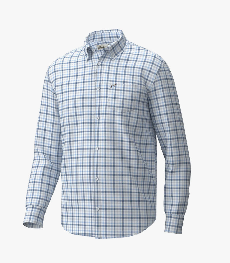Southern Point YOUTH HADLEY LUXE LITE BUTTON DOWN-SANDERS GINGHAM