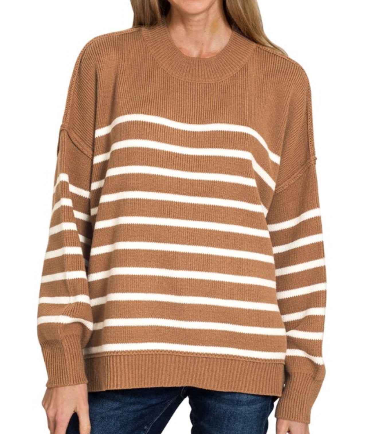 Oversized striped sweater