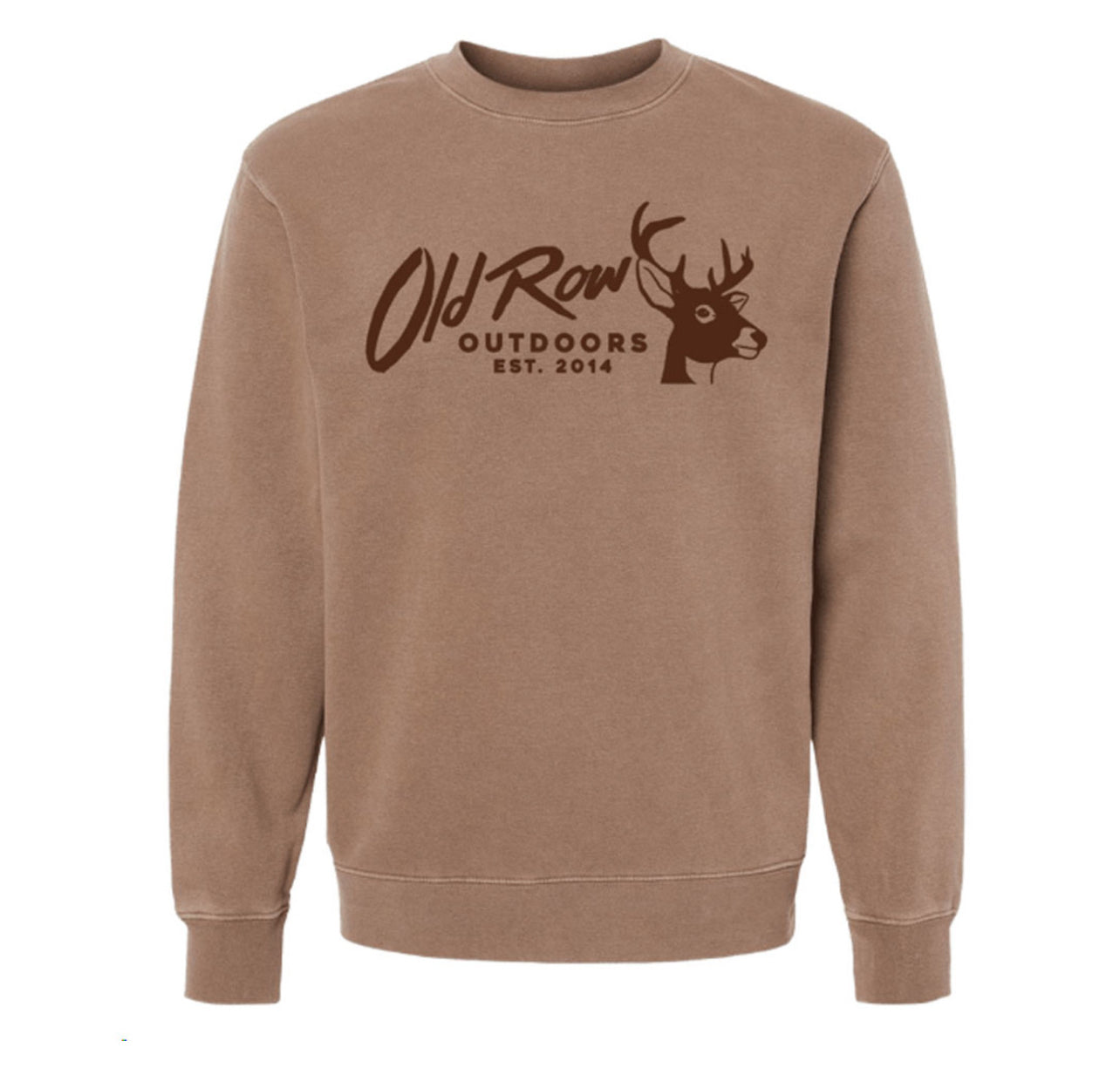 Old row Crewneck Long Sleeve Sweatshirt in Buck Pigment