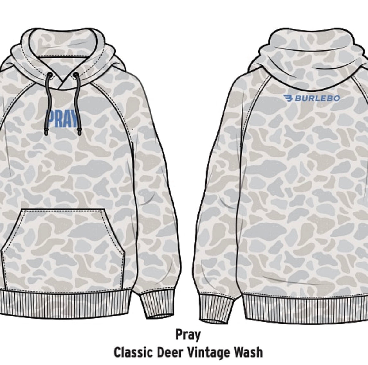 Burlebo youth vintage washed graphic hoodie - pray