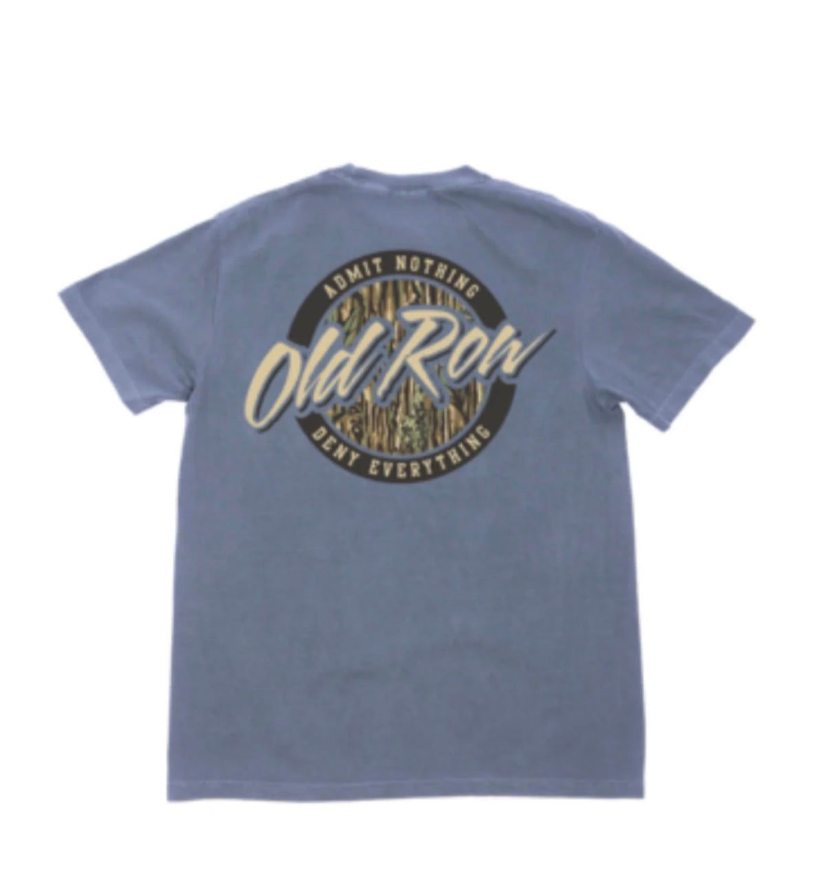 Old row Camo Circle Logo Pocket Tee - blue Jean