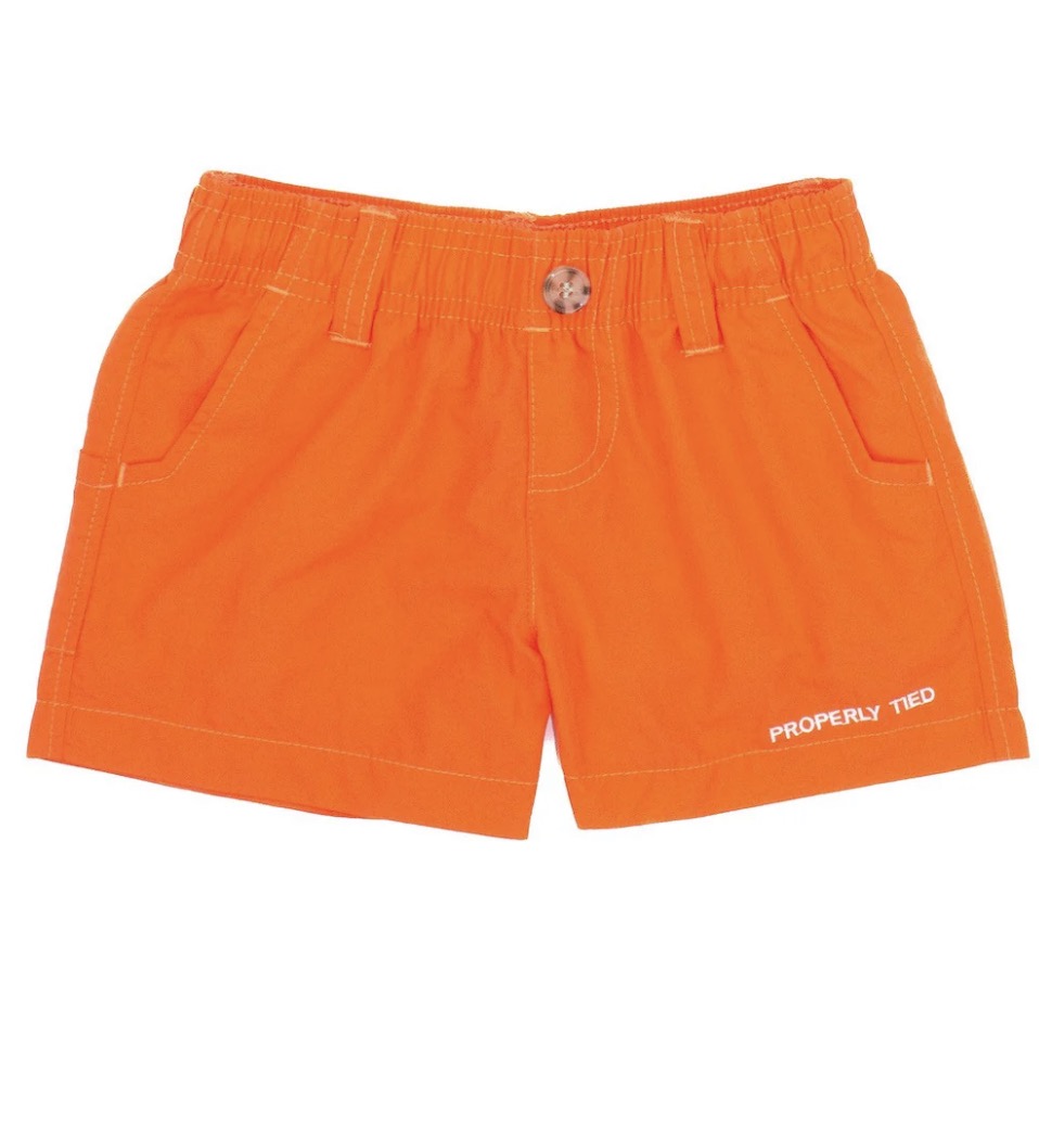 Properly Tied Boys Mallard Shorts - orange
