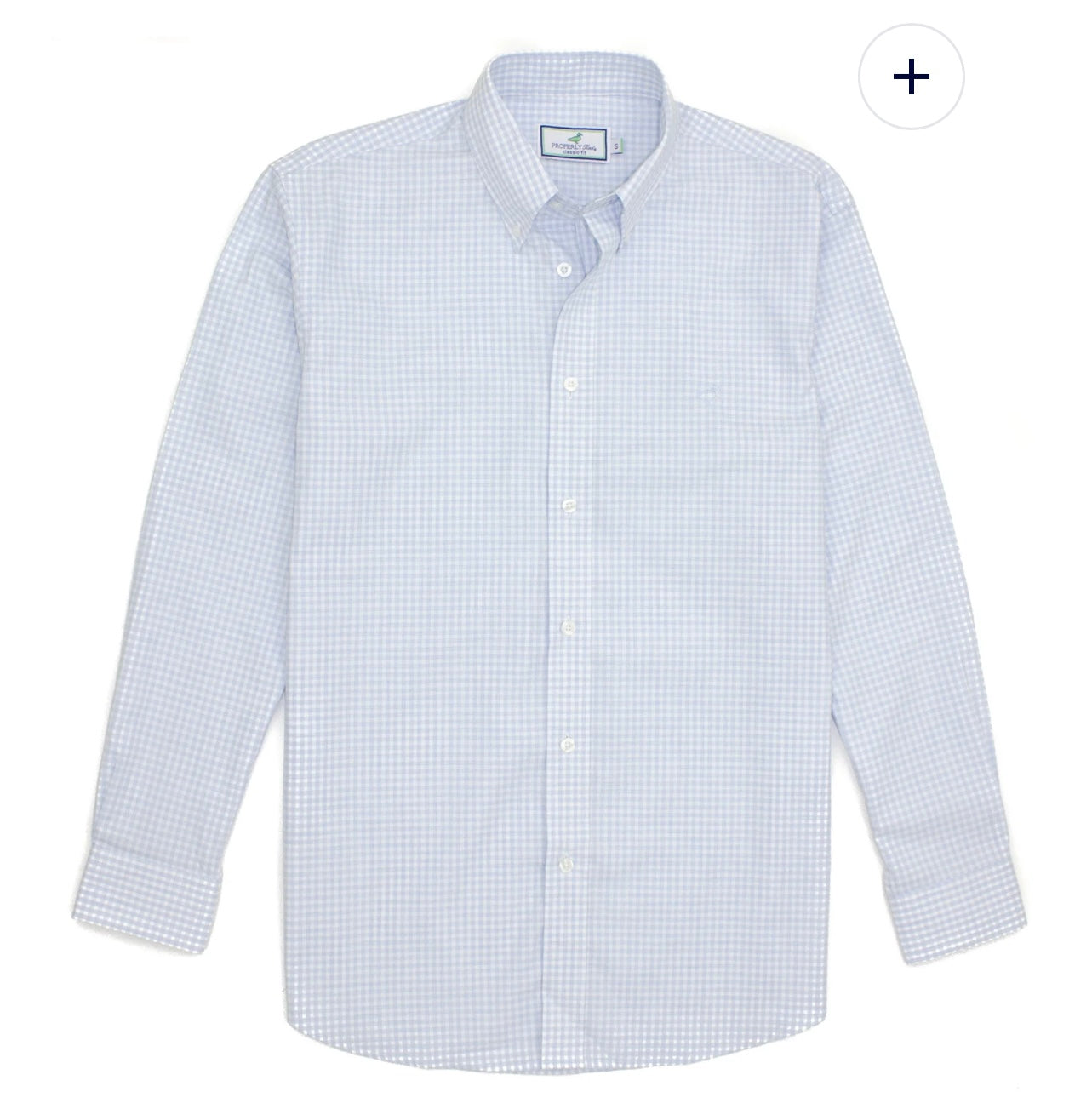 Properly Tied: Park Ave Dress Shirt Cloud Check
