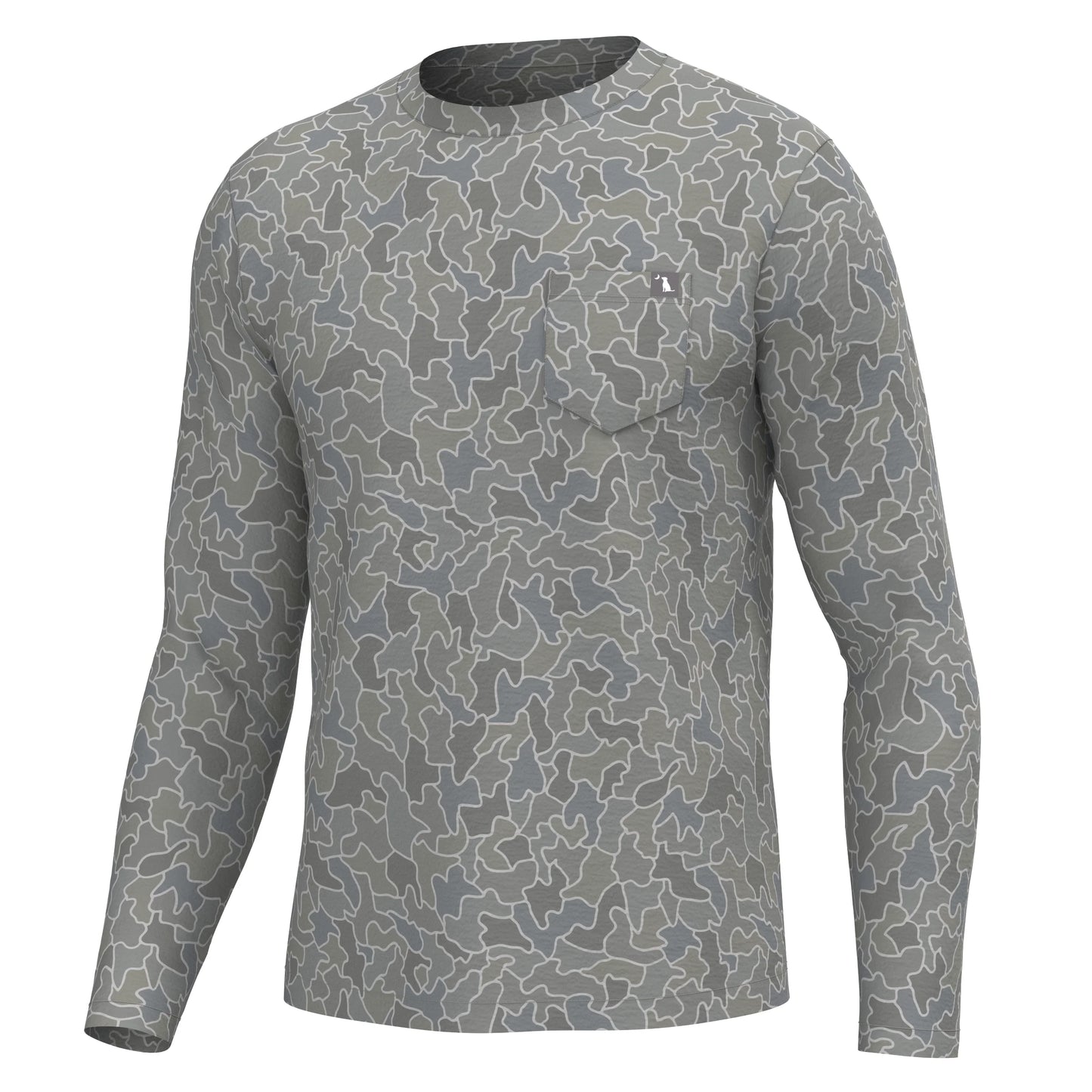 Local boy LS Heather Blend Crew cobblestone gray