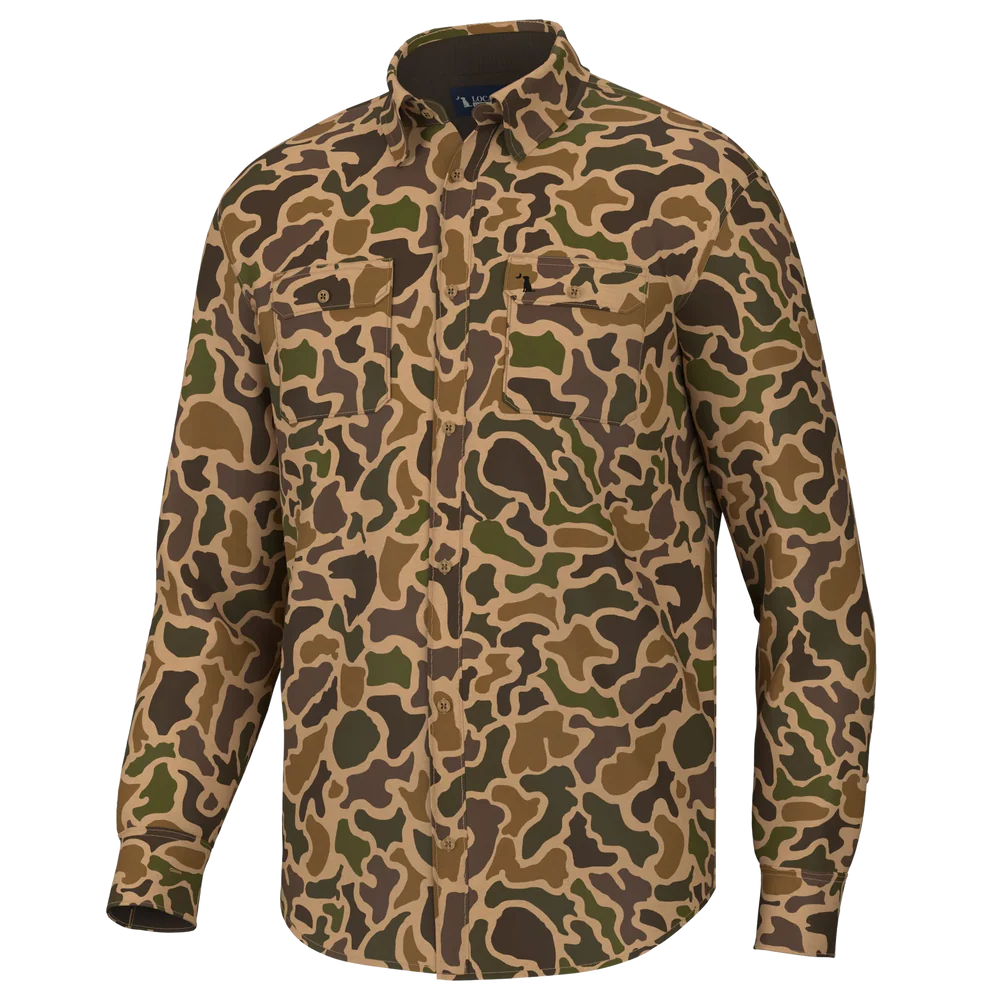 Local boy camo button up