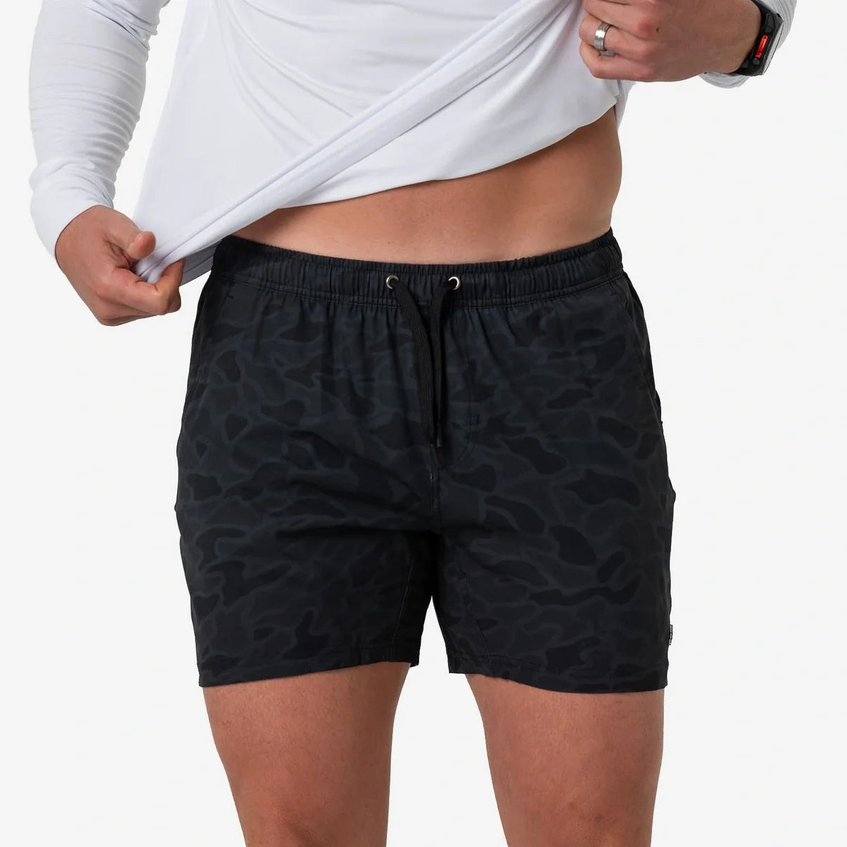 Athletic Short - Black Camo - Black Liner 5.5 in