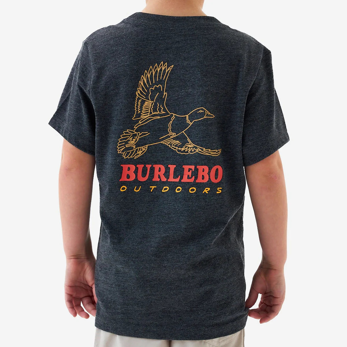 Burlebo Youth Short Sleeve Tee - Duck Wild - Heather Black