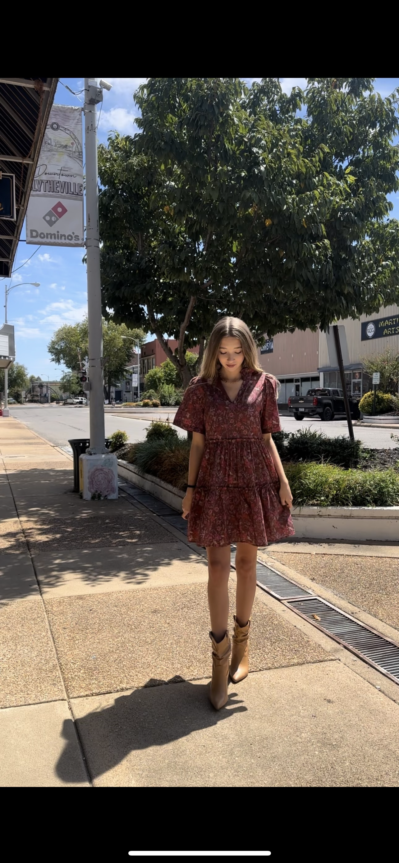 Entro brown floral dress