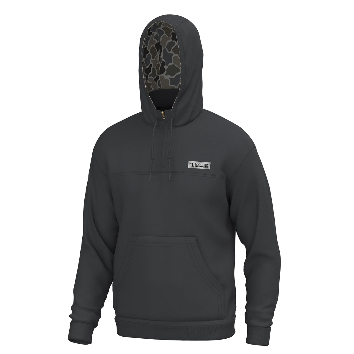 Local boy Quarter Zip Hoodie - charcoal