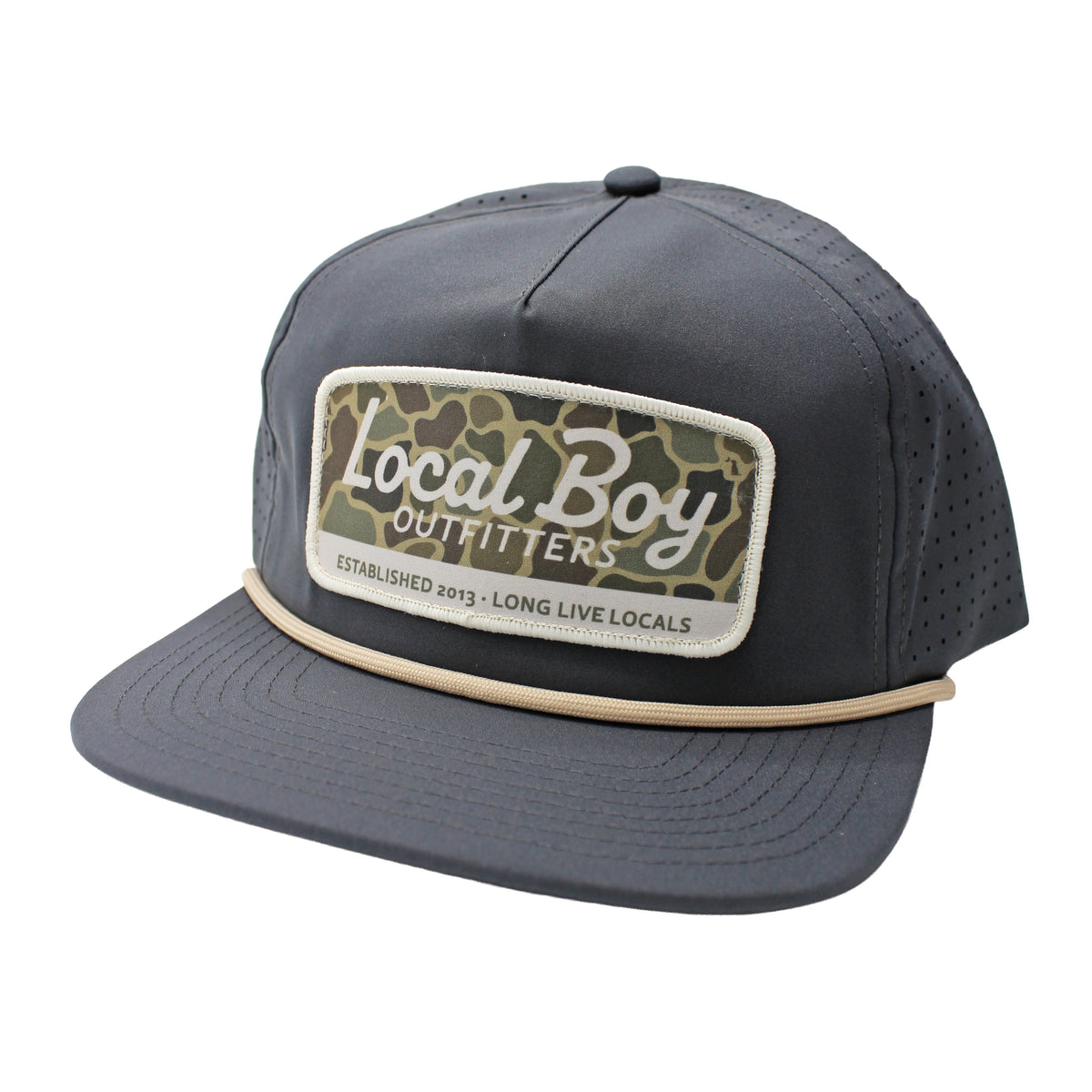 Local boy Brush Camo Mark Perforated Low-Profile Rope Hat