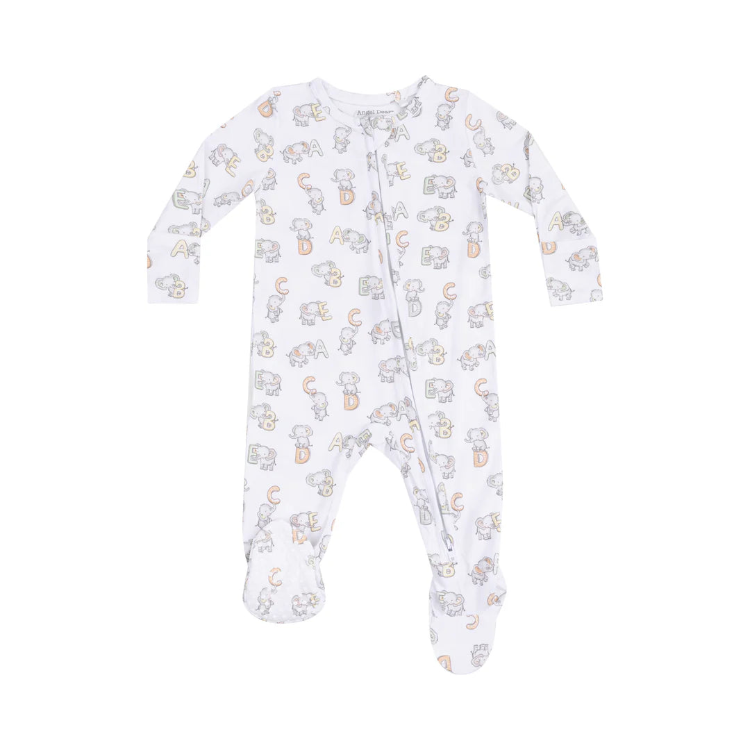 Vintage Elephant ABC 2 Way Zipper Footie angel dear