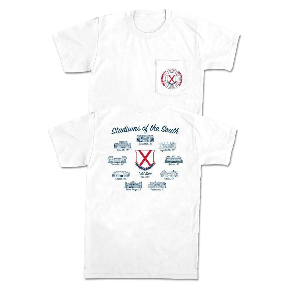 Old row Stadiums of the South Pocket Tee