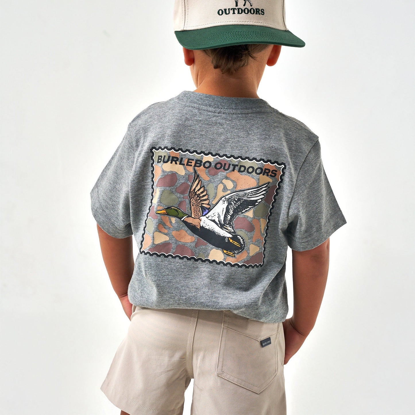 Burlebo Youth Tee - Mallard Duck Stamp - SS - Dark Heather Grey