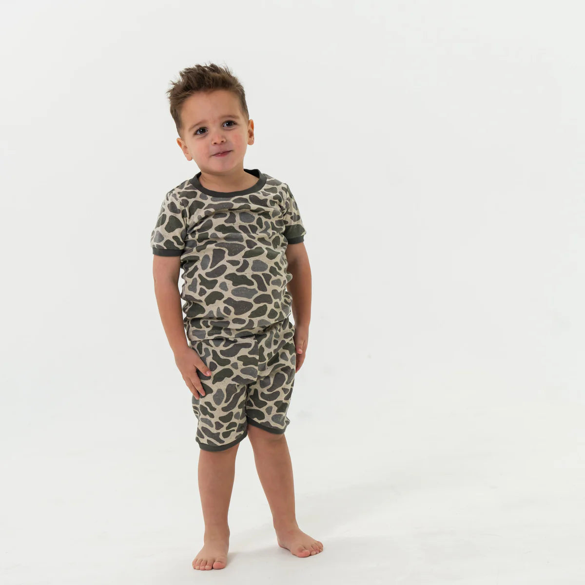 Burlebo Youth Sleep Short Set- Classic Deer Camo