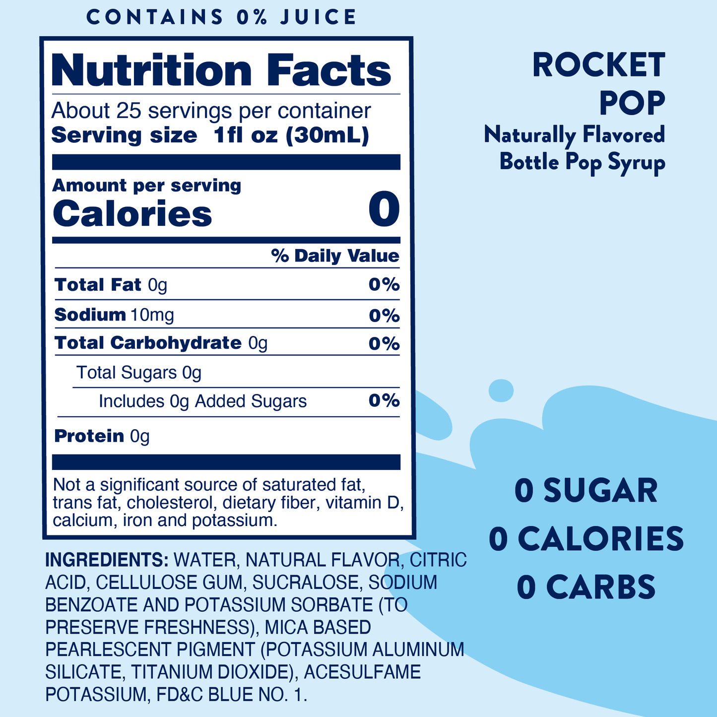 Sugar Free Rocket Pop Syrup - LTO