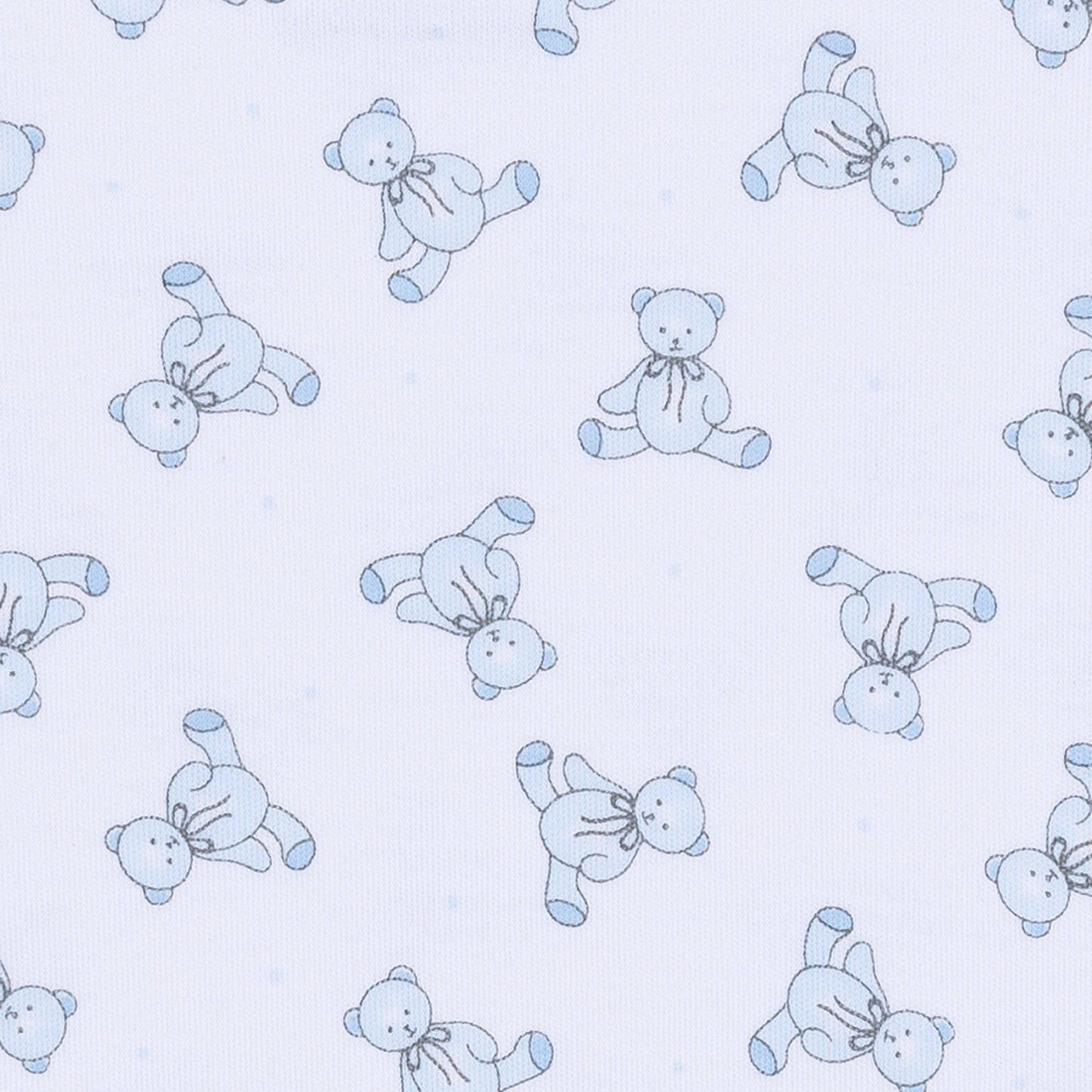 Baby's Teddy Short Sleeve Bubble - Light Blue