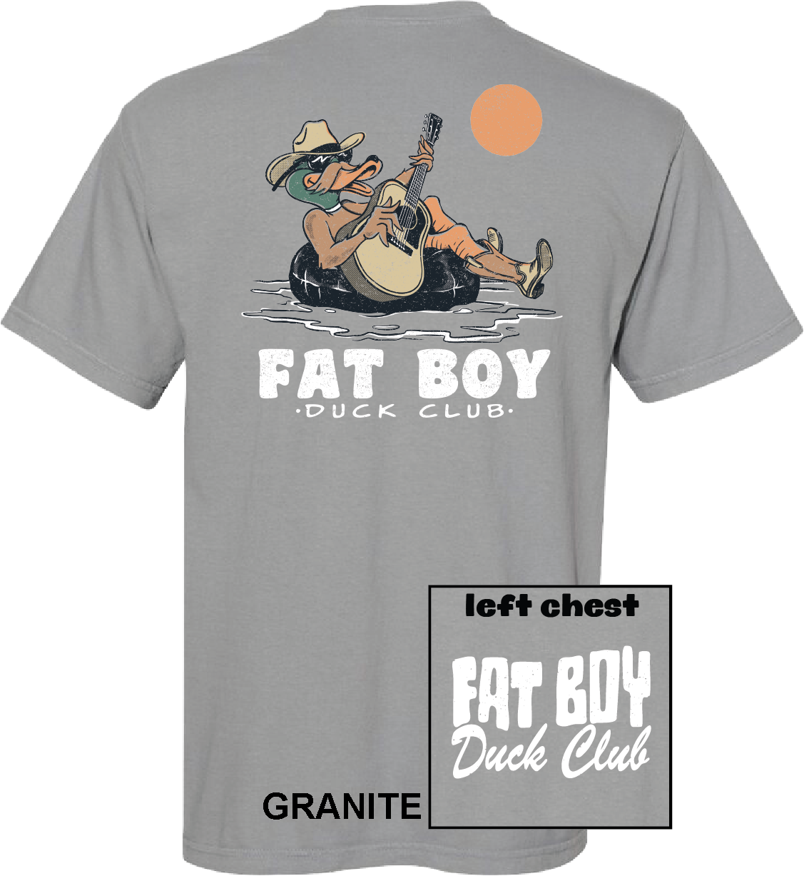 FAT boy duck club Granite tee