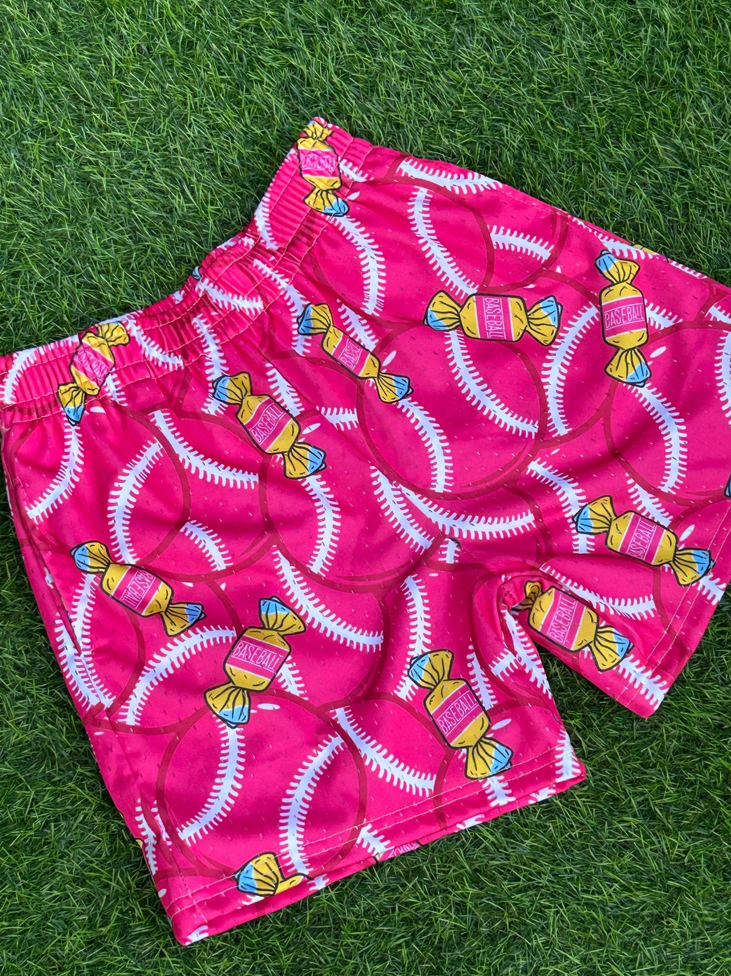 Doubles and Bubbles Baseball Shorts