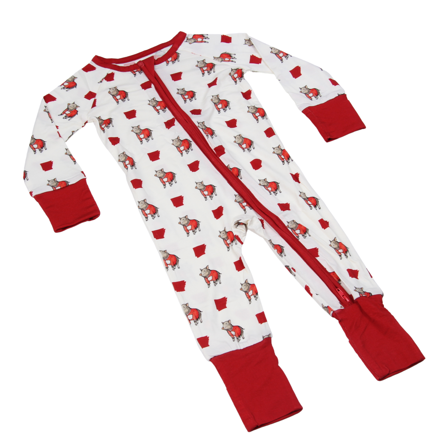 Arkansas Shape Wild Boar Unisex Kids Pajamas