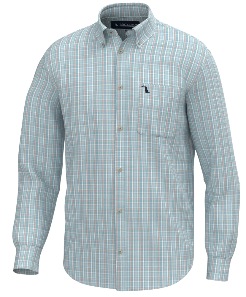 Buffkin Dress shirt green and pink Local Boy