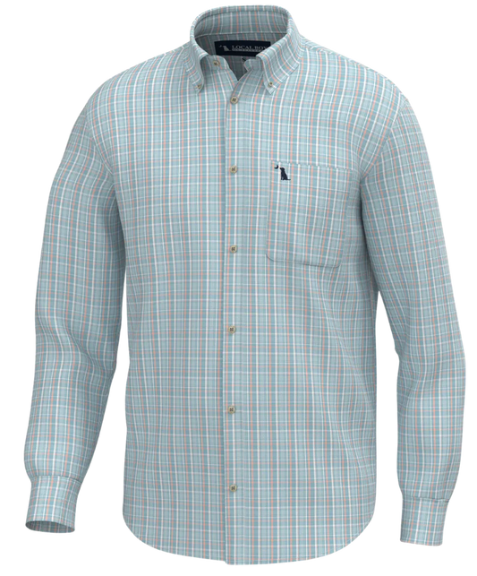 Buffkin Dress shirt green and pink Local Boy