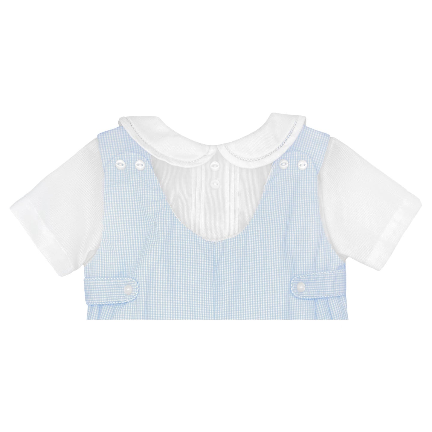 Baby boy Romper with Side Tabs and bonnet