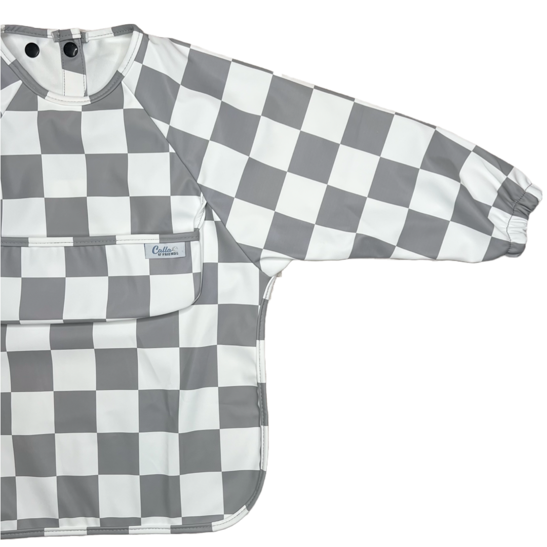 The Grayson Long Sleeve Bib - Checkered: Khaki