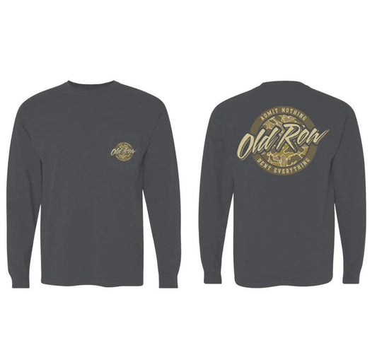 OLD ROW CAMO CIRCLE LONG SLEEVE POCKET TEE