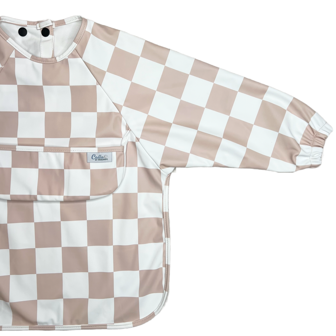 The Grayson Long Sleeve Bib - Checkered: Khaki