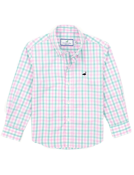 Properly tied-Boys Seasonal Sportshirt Rosemary