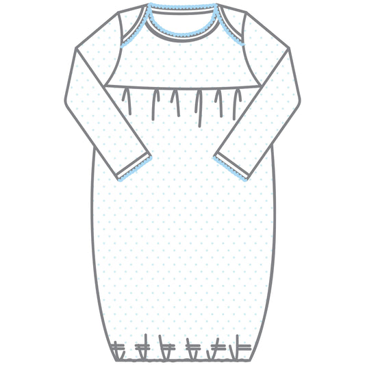 Mini Dots Gown - Blue: Blue