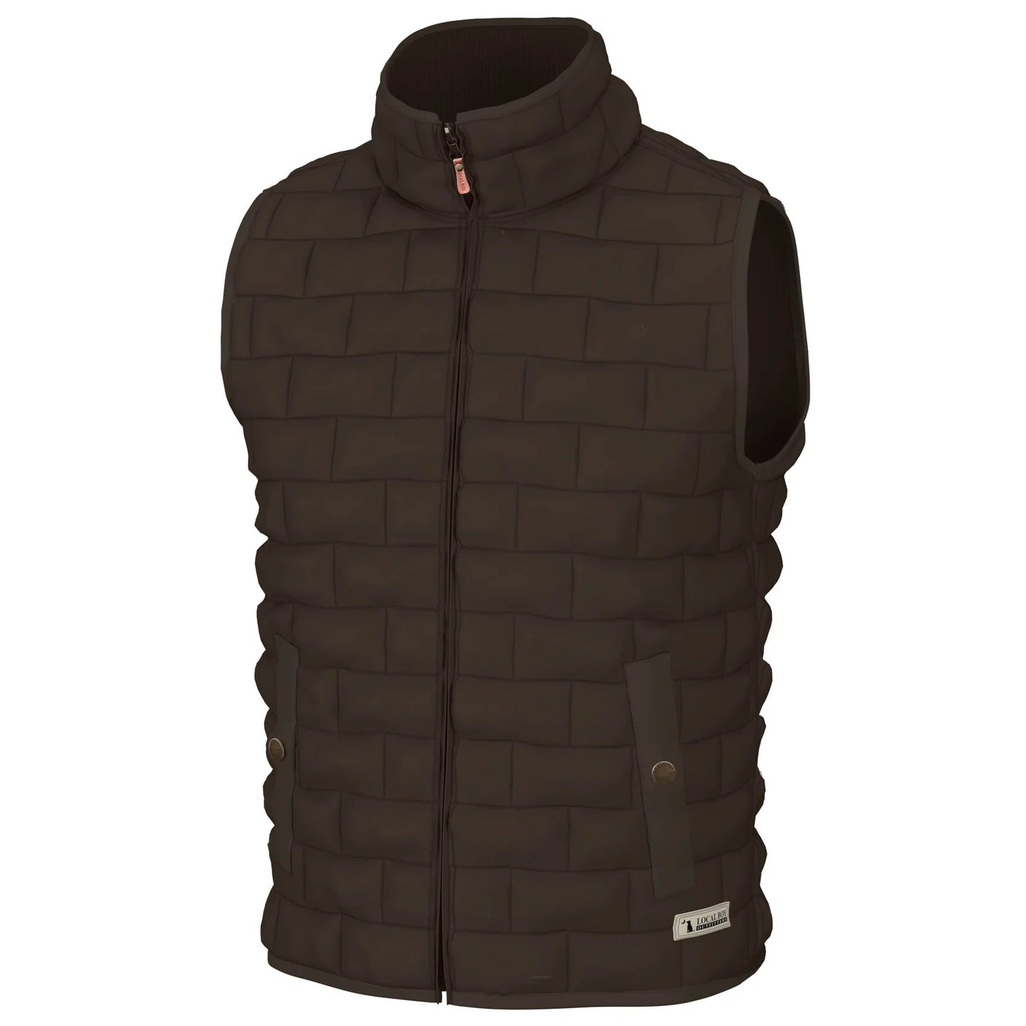 Local boy brick quilted vest