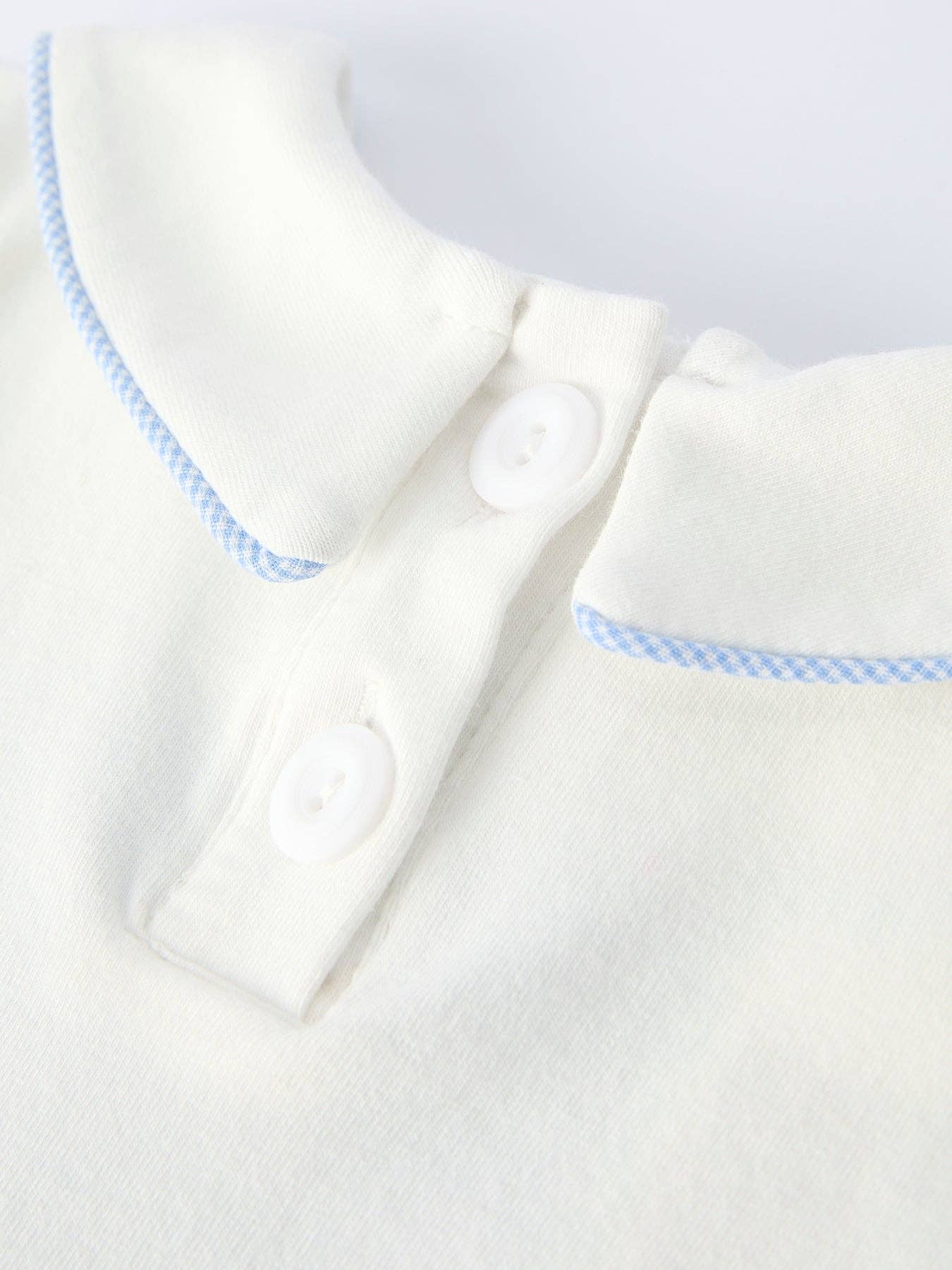 Blue Smocked Church cross Christ Bishop Christening Baby Boy Bloomer Set