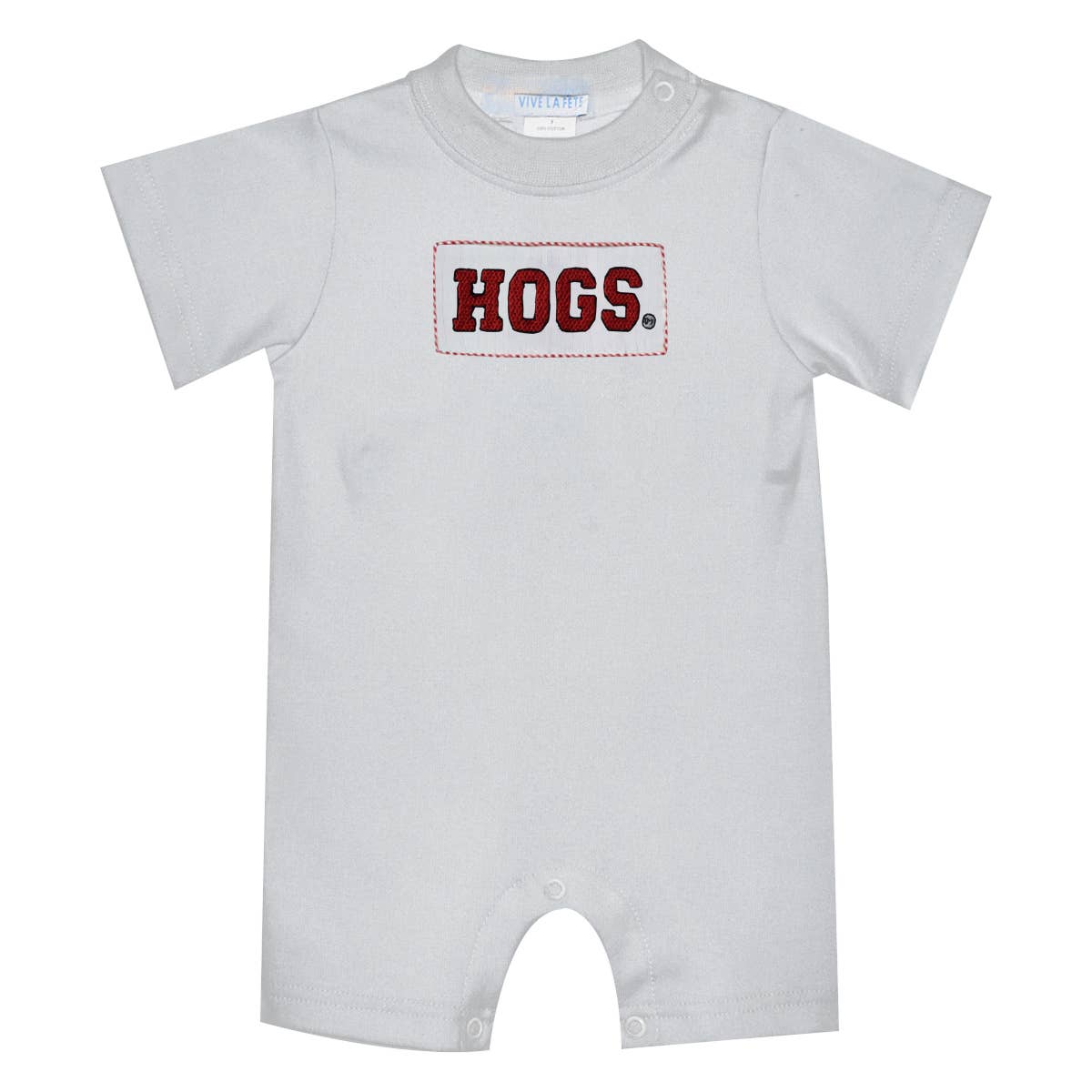 Arkansas Razorbacks Smocked Knit Short Sleeve Romper