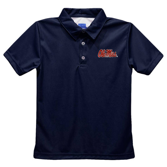 Ole Miss Rebels Embroidered Short Sleeve Polo Shirt