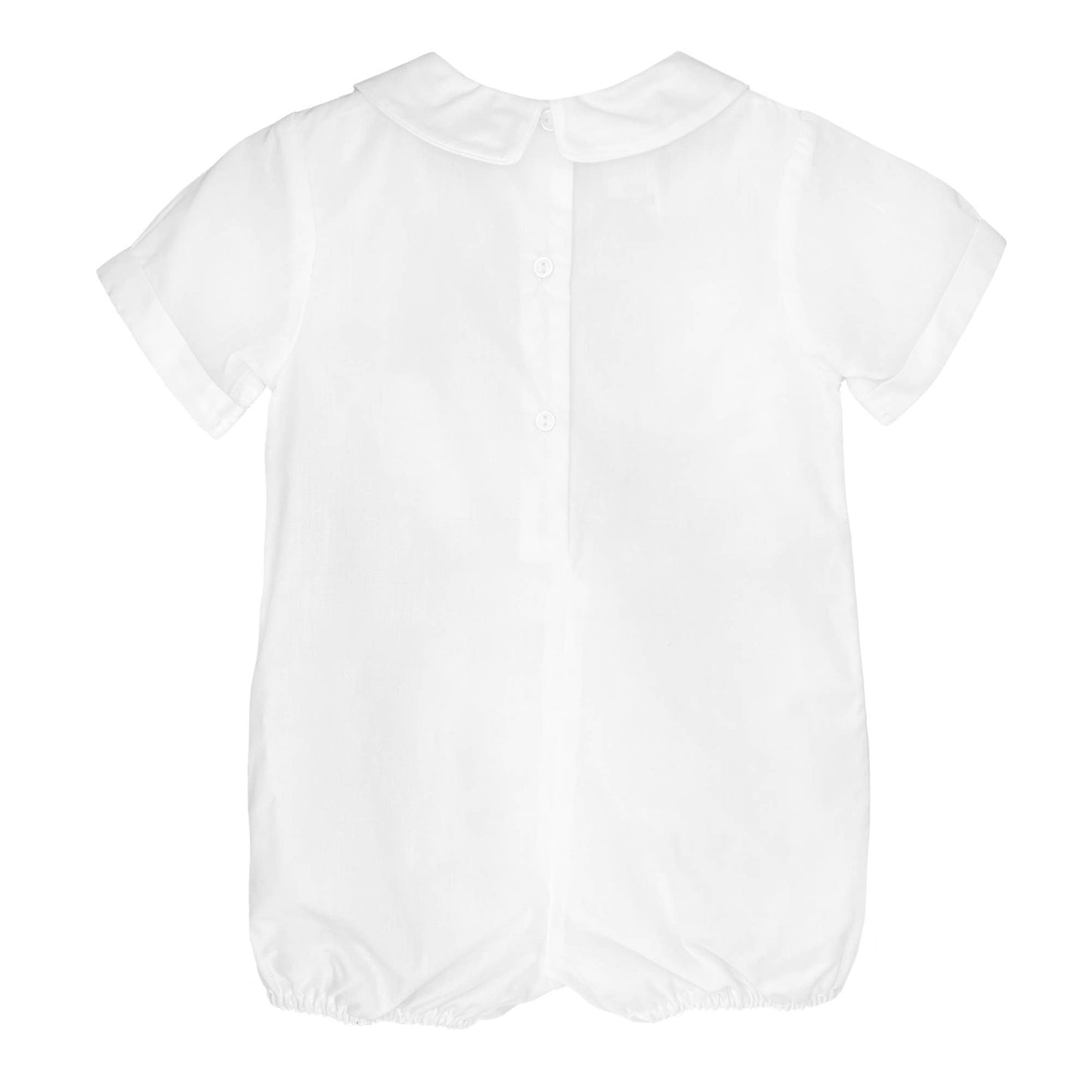 Baby boy Shortall with Pintucks and Side Tabs: Navy