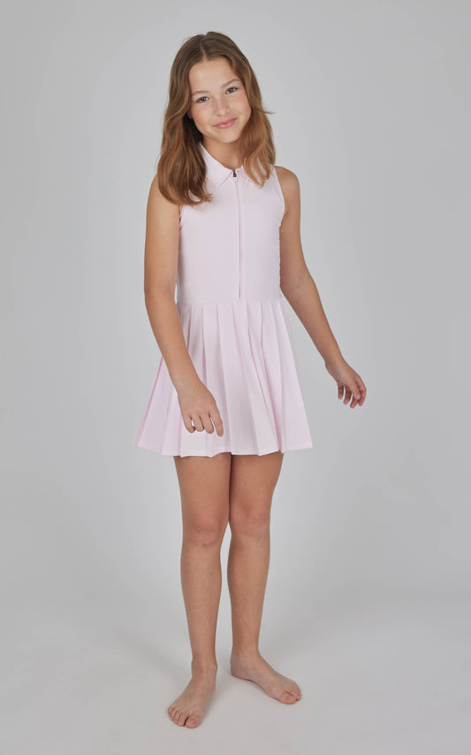 Girls Sip Up Pleated Tennis Dress with Inner Short: FESTIVAL BLOOM