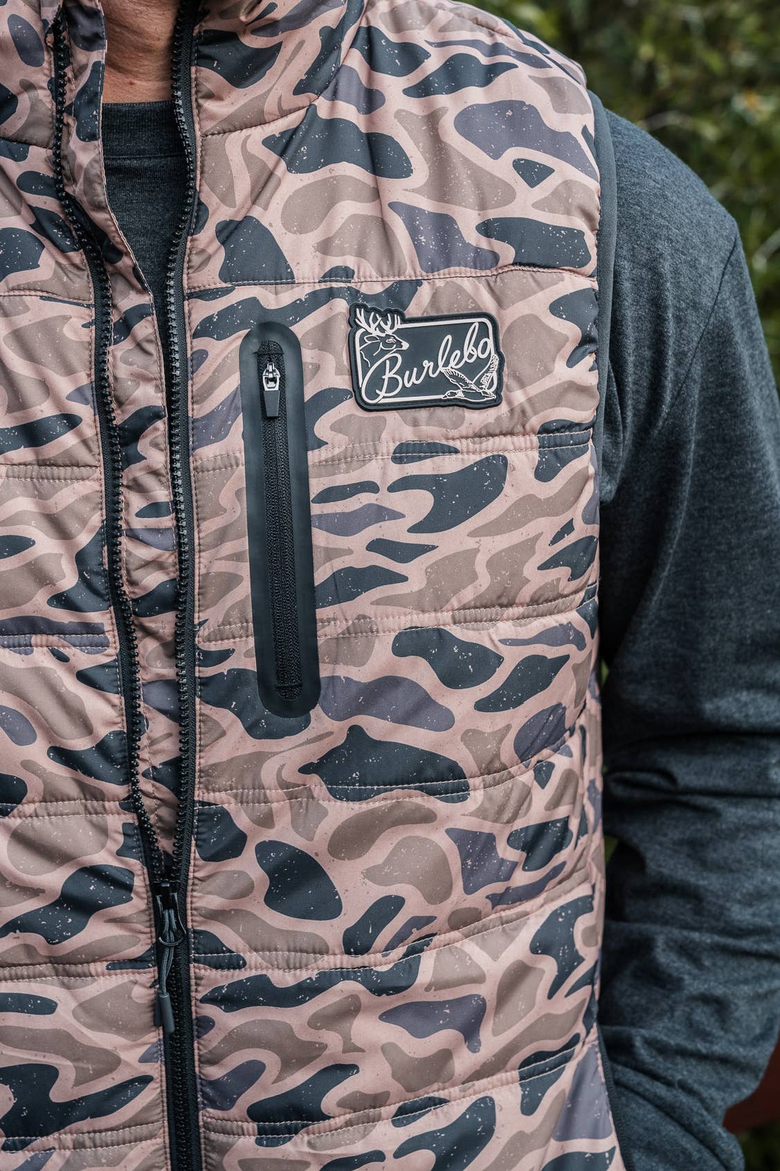 Burlebo Puffer Vest - Gauge Camo