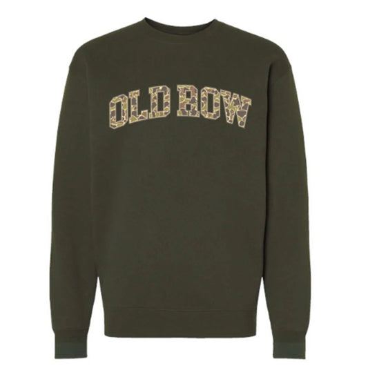 Old row CAMO ARCH CREWNECK SWEATSHIRT IN ARMY GREEN