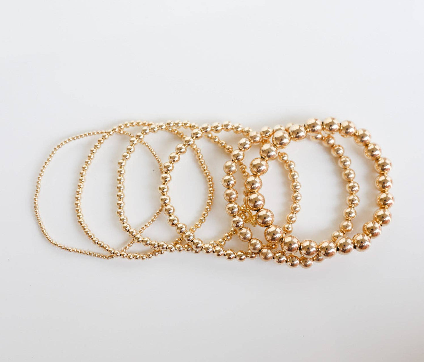 Beaded Blonde 2MM Gold Beaded Bracelet